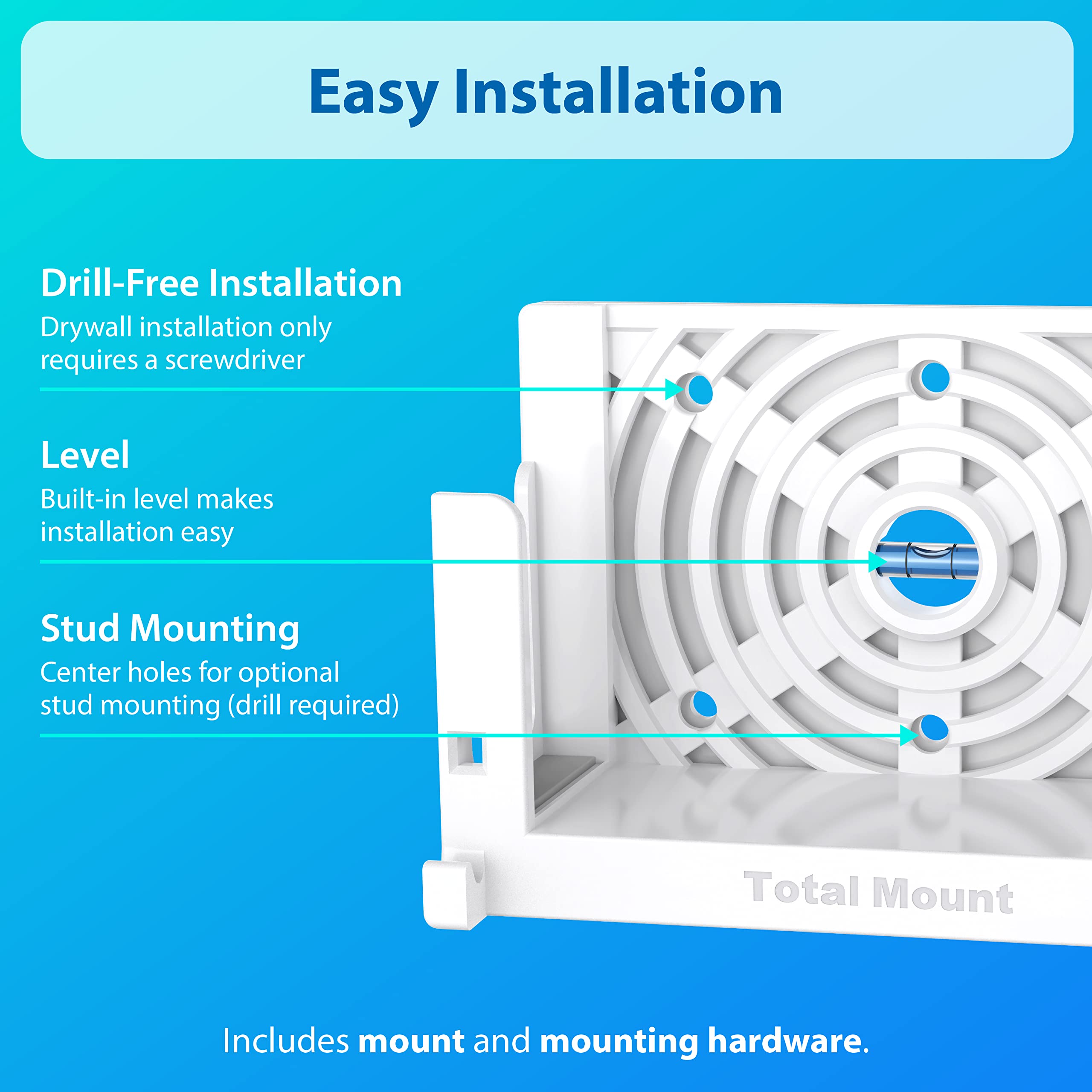 Premium White TotalMount for Nintendo Switch - Universal Wall Mount Bracket for All Switch Models (2017-2023) - Secure TV Gaming Setup for Living Room & Bedroom