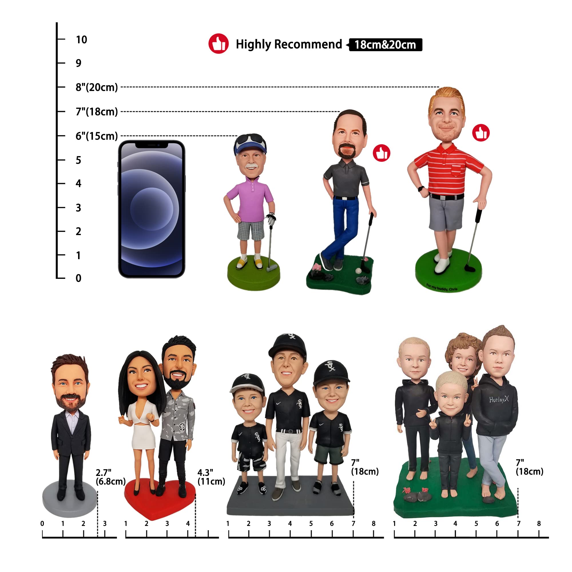 Custom Bobbleheads Figure - Personalized Toilet Man Bobblehead in White Shirt | Unique Photo-Based Gift for Friends, Coworkers & Family | Perfect for Birthdays, Office Pranks & Gag Gifts