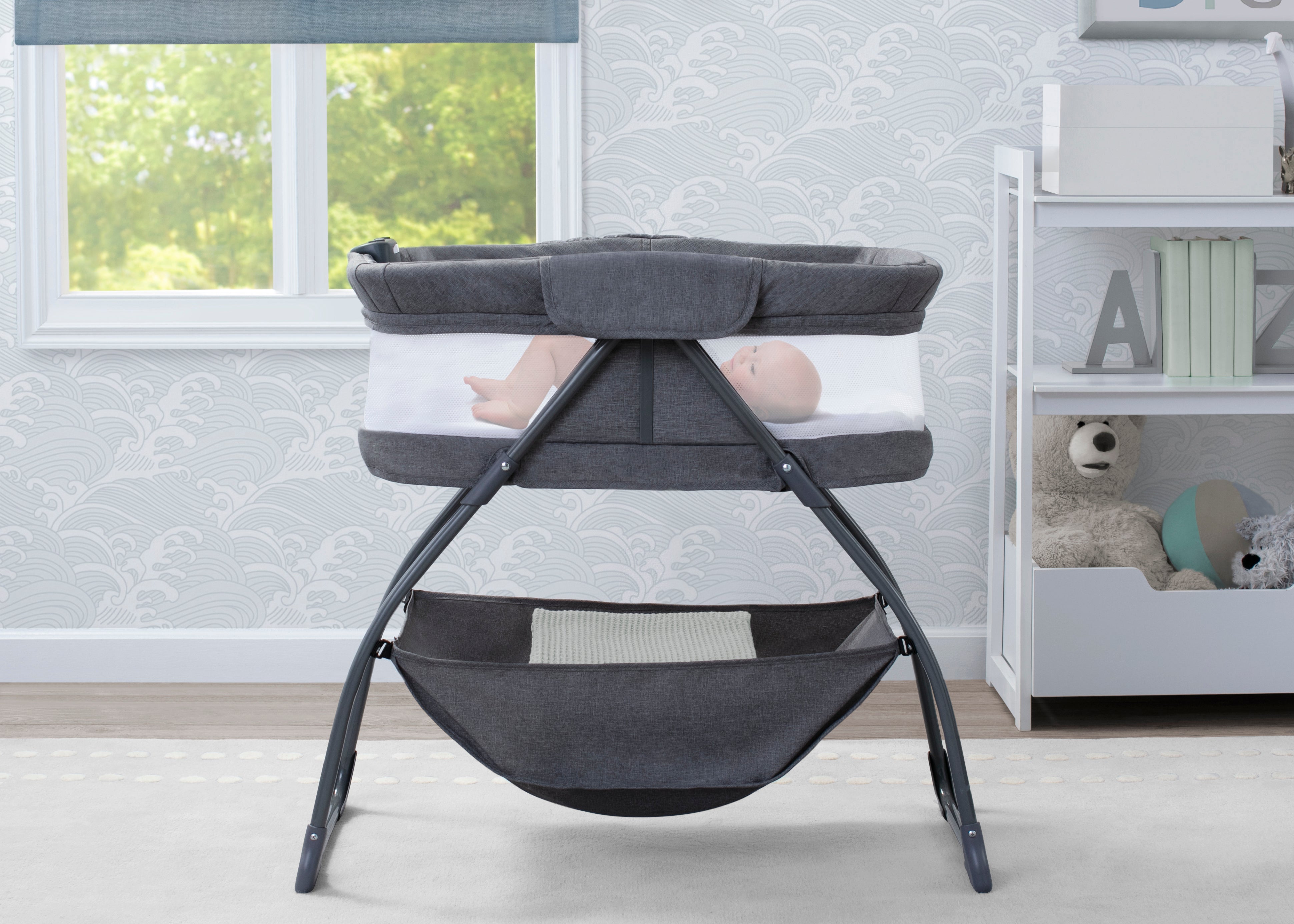 TravelMate Compact Fold Bassinet - Portable Baby Crib for Travel & Home Use | Lightweight, Easy Setup | Perfect for Nursery, Bedroom & On-the-Go Parenting