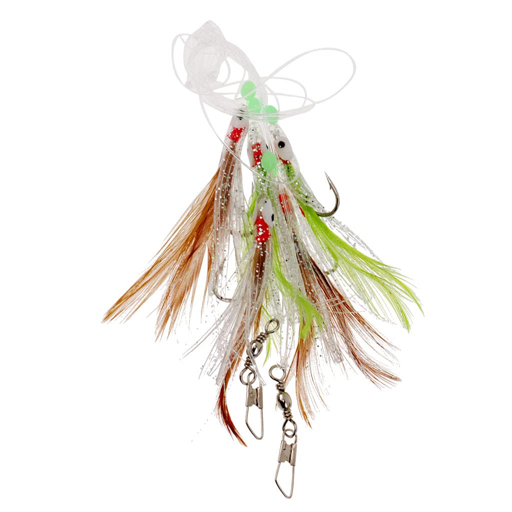 Colcolo Fishing Rigs - Premium Jigs Soft Lure with Crystal Barbed Hooks for Bass, Trout & Saltwater Fishing | Perfect for Freshwater & Ocean Angling