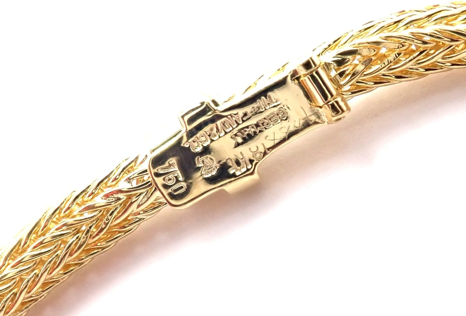 Authentic Vintage Tiffany & Co 18k Yellow Gold Foxtail Link Chain Necklace for Women - Elegant Jewelry Gift for Anniversary, Birthday & Special Occasions