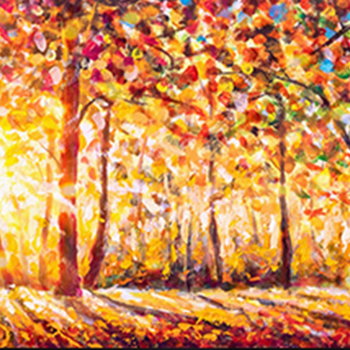 Autumn Sunrise - Stunning Fall Landscape Wall Art for Home & Office Decor | Perfect for Living Room, Bedroom & Office