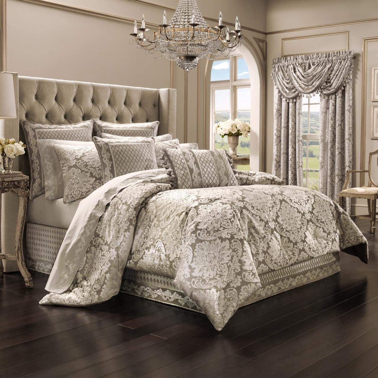 J Queen Bel Air Sand 4-Piece Queen Comforter Set - Soft & Breathable Bedding Collection for Cozy Bedroom Decor