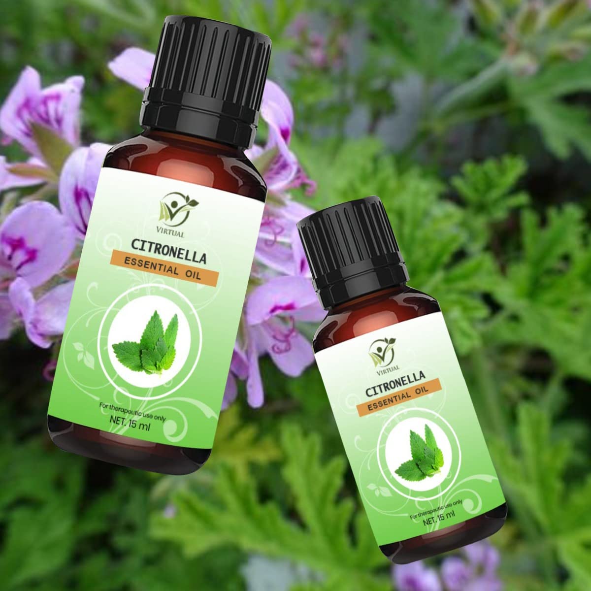 100% Pure & Natural Citronella Essential Oil for Hair & Skin Care - Mosquito Repellent & Aromatherapy - Refreshing Scent for Diffusers, Massage & Outdoor Activities
