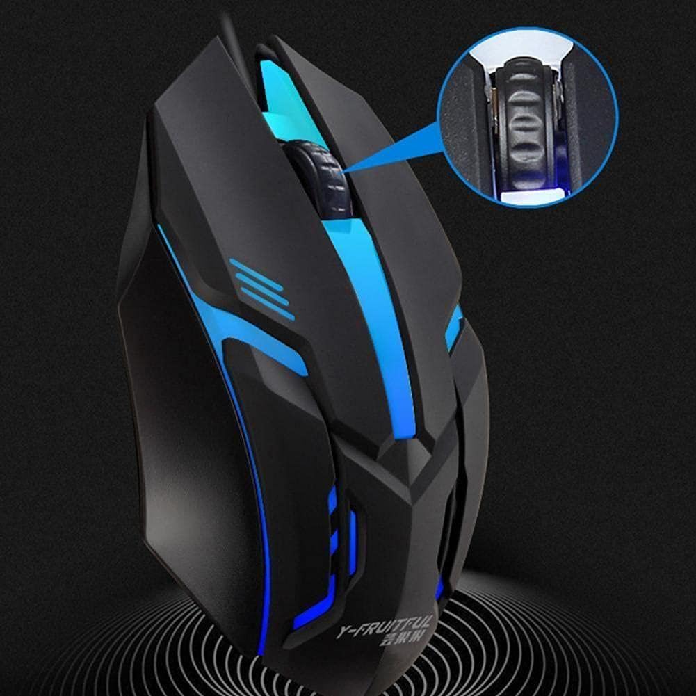 USB Wired Gaming Mouse 5500 DPI - 7 Programmable Buttons, LED Backlit, Ergonomic Design for PC & Laptop - Perfect for FPS, MOBA & Esports Gaming