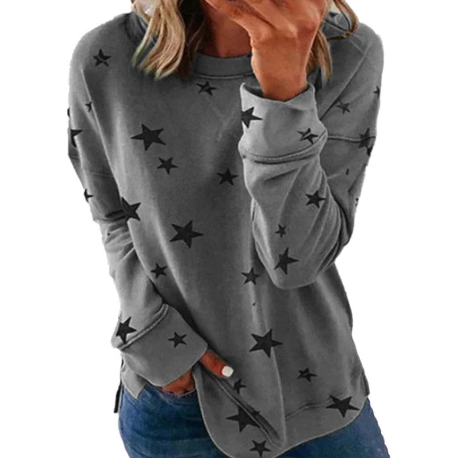 Women's Graphic Tie-Dye Crew Neck Sweatshirt - Long Sleeve Pullover Blouse Top for Fall Fashion | Casual Wear, Layering & Street Style Outfits