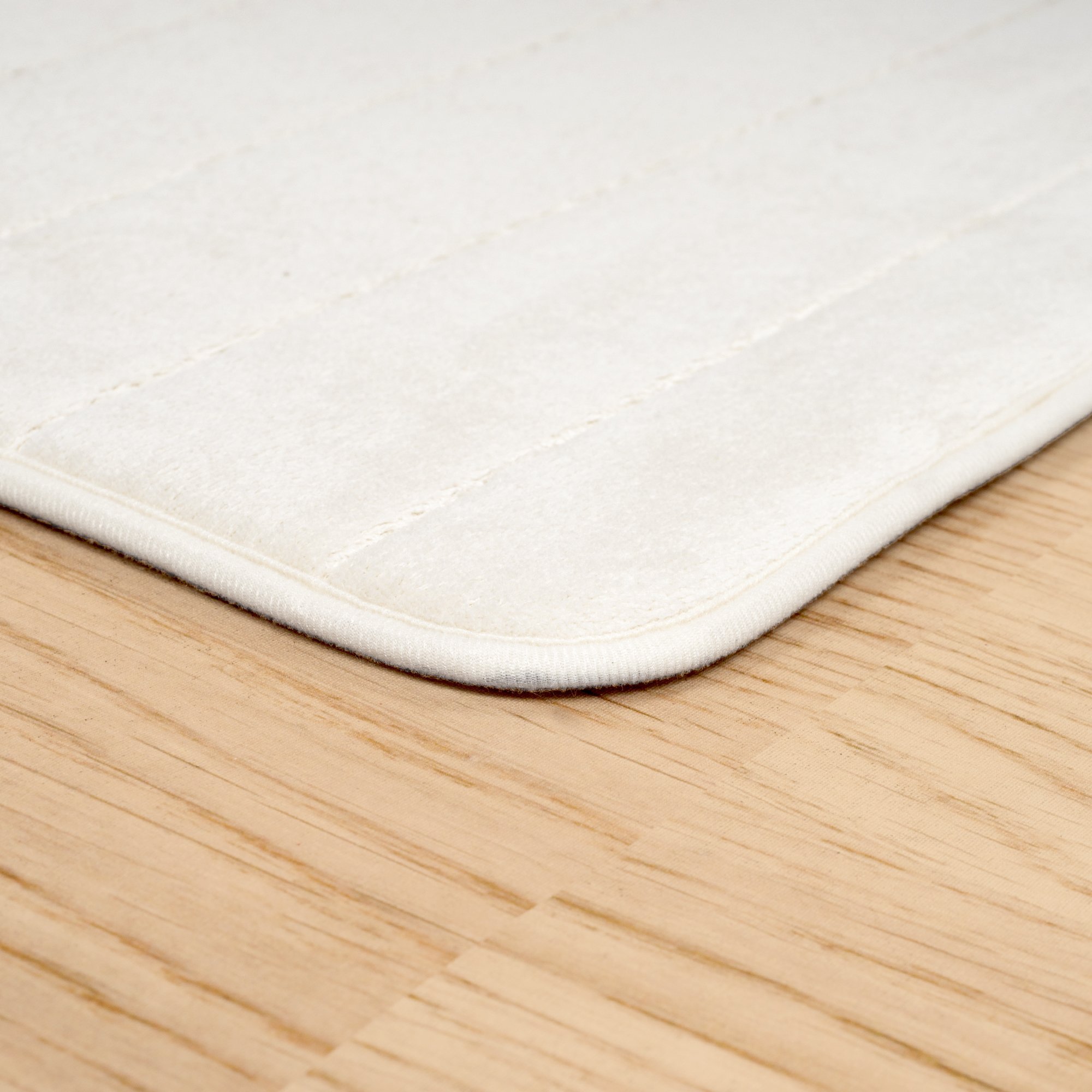 Luxury Oversized Bathroom Rug - Extra Long Memory Foam Bath Mat with Non-Slip Backing | Super Absorbent Shower Mat for Bathroom, Tub & Sink | Soft & Comfortable Bathroom Floor Mat for Home, Spa & Hotel Use (White)