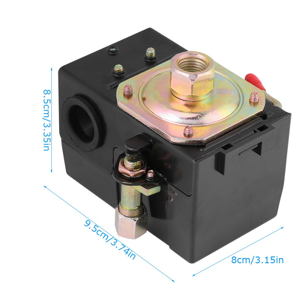 Heavy Duty Air Compressor Pressure Switch 135-175 PSI, 240V 26 Amp Single Port Replacement Control - Perfect for Industrial Air Compressors, Workshop Tools & Pneumatic Systems