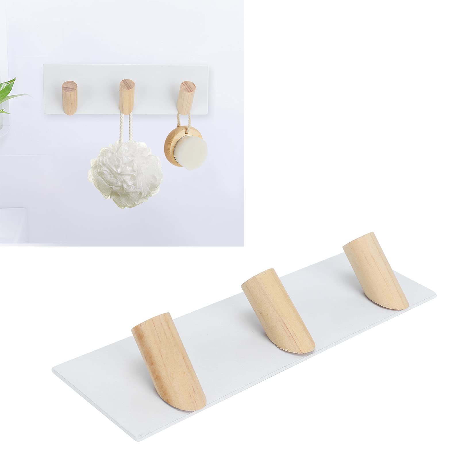 Wall Hooks - White Small T320 Polar Animal Wall Mounted Hat Hanger, Coat Rack for Bathroom, Kitchen, Bedroom & Entryway - Perfect for Organizing Hats, Coats & Accessories in Small Spaces