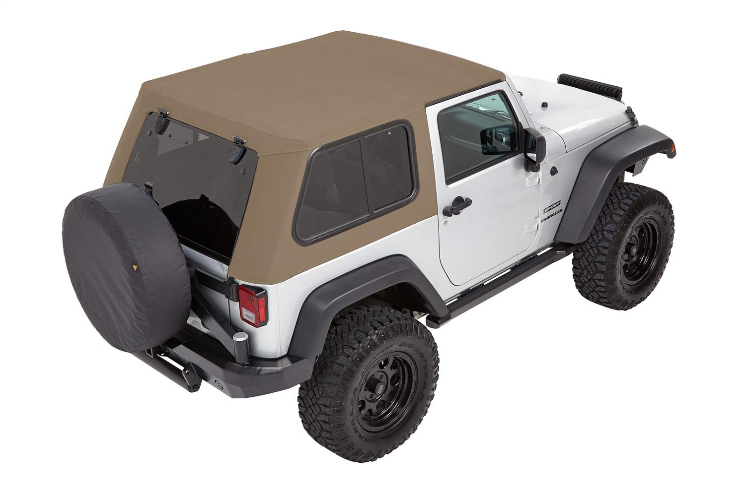 Bestop (5486274) Trektop Pro Soft Top for Jeep Wrangler JK 2-Door - Pebble Beige Twill Fabric | Waterproof & UV Resistant | Perfect for Off-Roading & All-Weather Protection