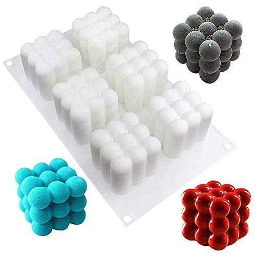 Handmade Silicone Cube Candle & Soap Mold - 6 Cavity Halloween DIY Craft Mold for Cakes, Candles, Soap Making - Perfect for Halloween Decor, DIY Gifts & Home Crafting Projects