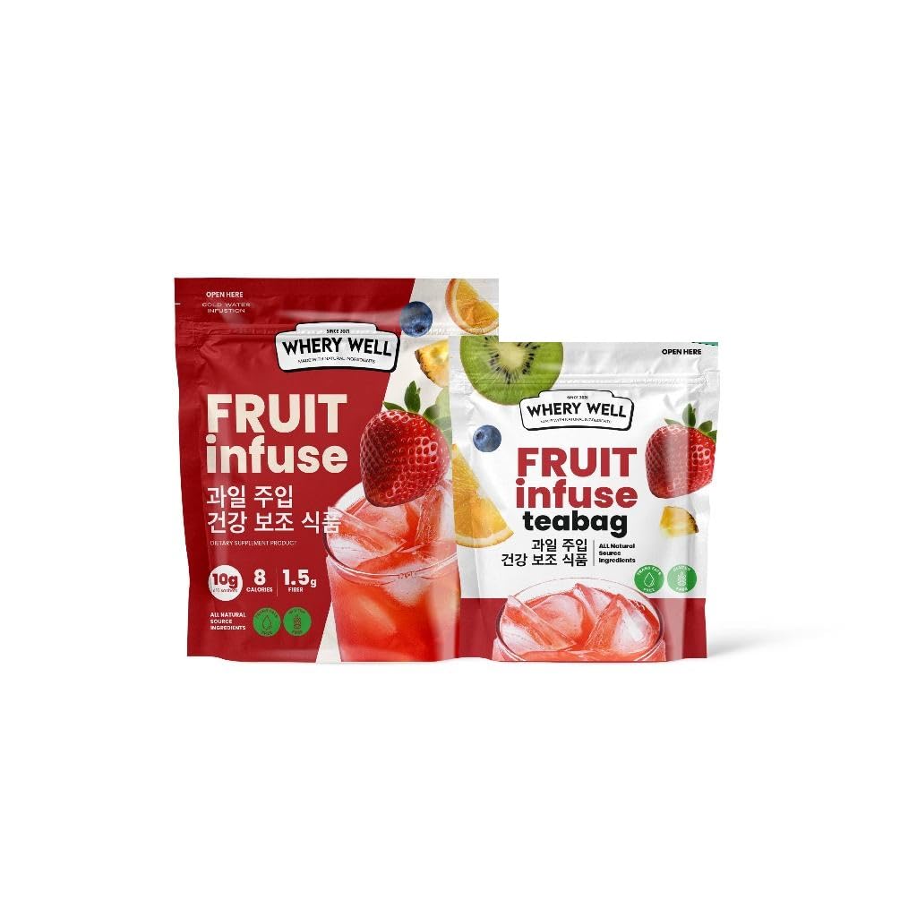 WHERY WELL Fruit Infuse Water Flavor Packets - Variety Pack of 20 - Sugar Free & Natural Flavors for Hydration - Perfect for Gym, Office & Travel - Healthy Drink Enhancer for Water Bottles & Pitchers