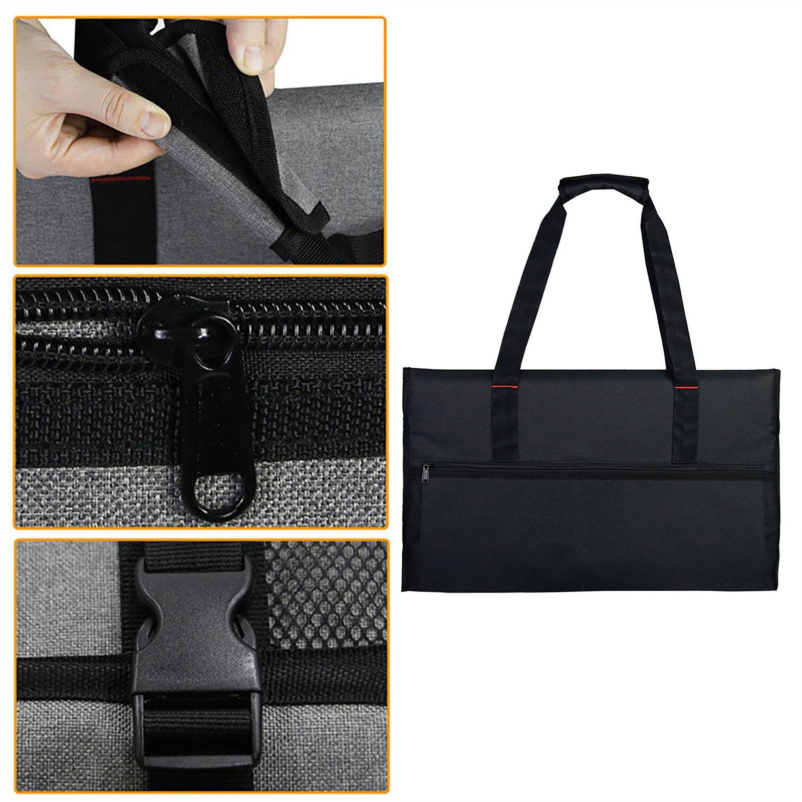 Waterproof Monitor Carrying Case for 20-24 Inch Desktop Screens - Adjustable Protective Tote Bag with Multiple Pockets | Durable Travel Storage Solution for Office, Home & Business Trips