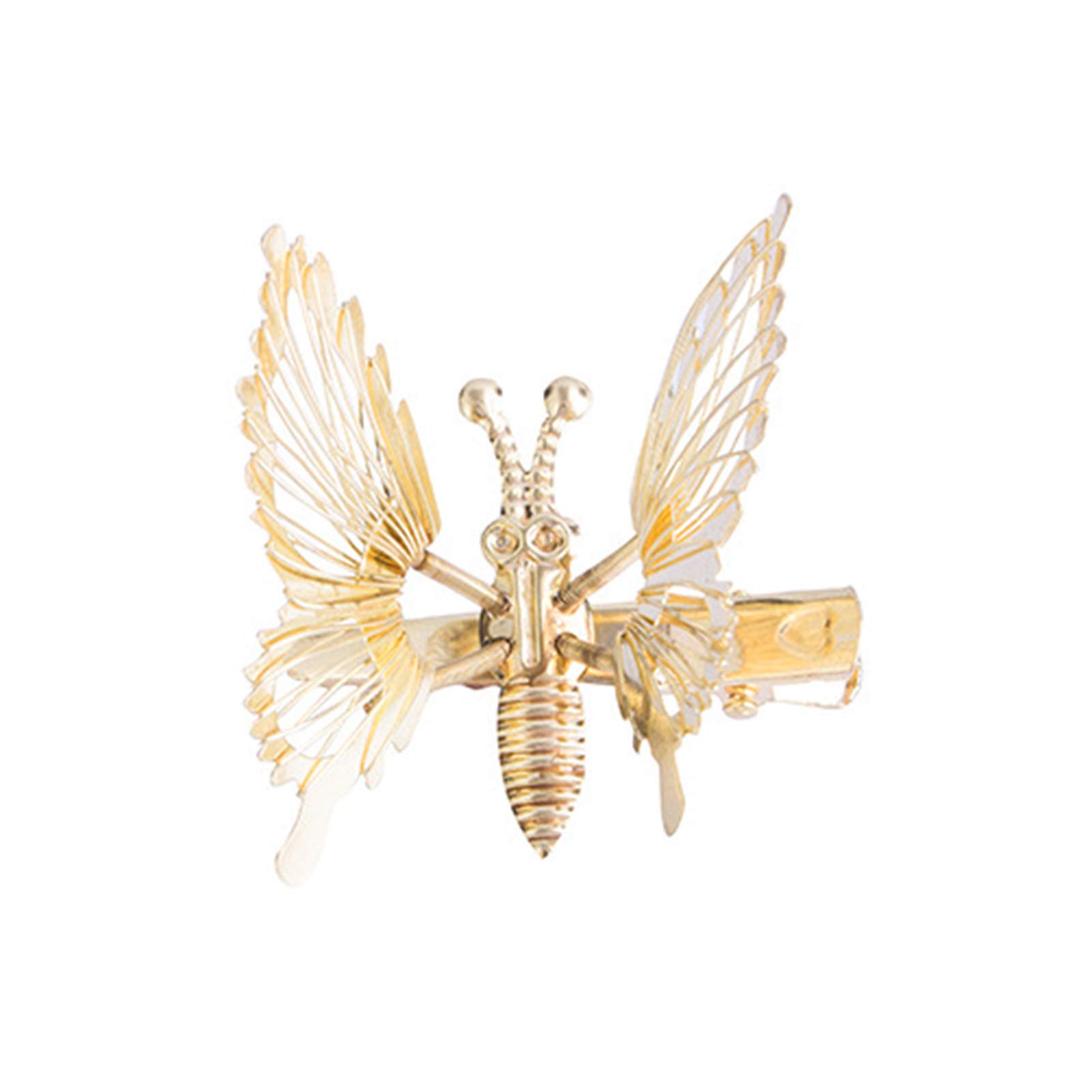 JENPECH Fashion Butterfly Hair Clips - Elegant Hair Pins & Barrettes for Women & Girls | Minimalist Jewelry Hair Accessories for Party, Wedding, Prom, Daily Wear (Gold)