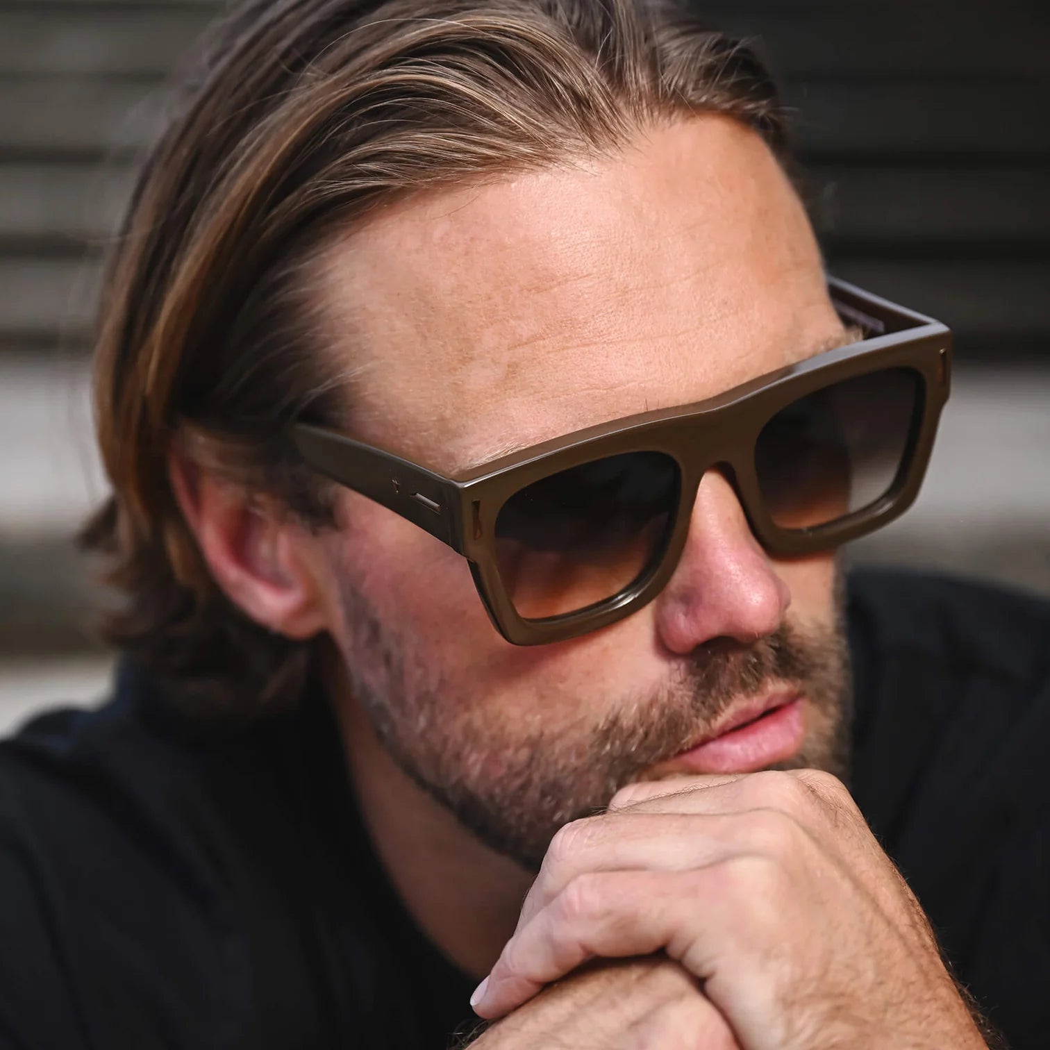 Premium Alta Espresso Sunglasses with Brushed Bronze Metal Frame & Brown Gradient Lenses - Stylish UV Protection for Driving, Outdoor Activities and Fashion