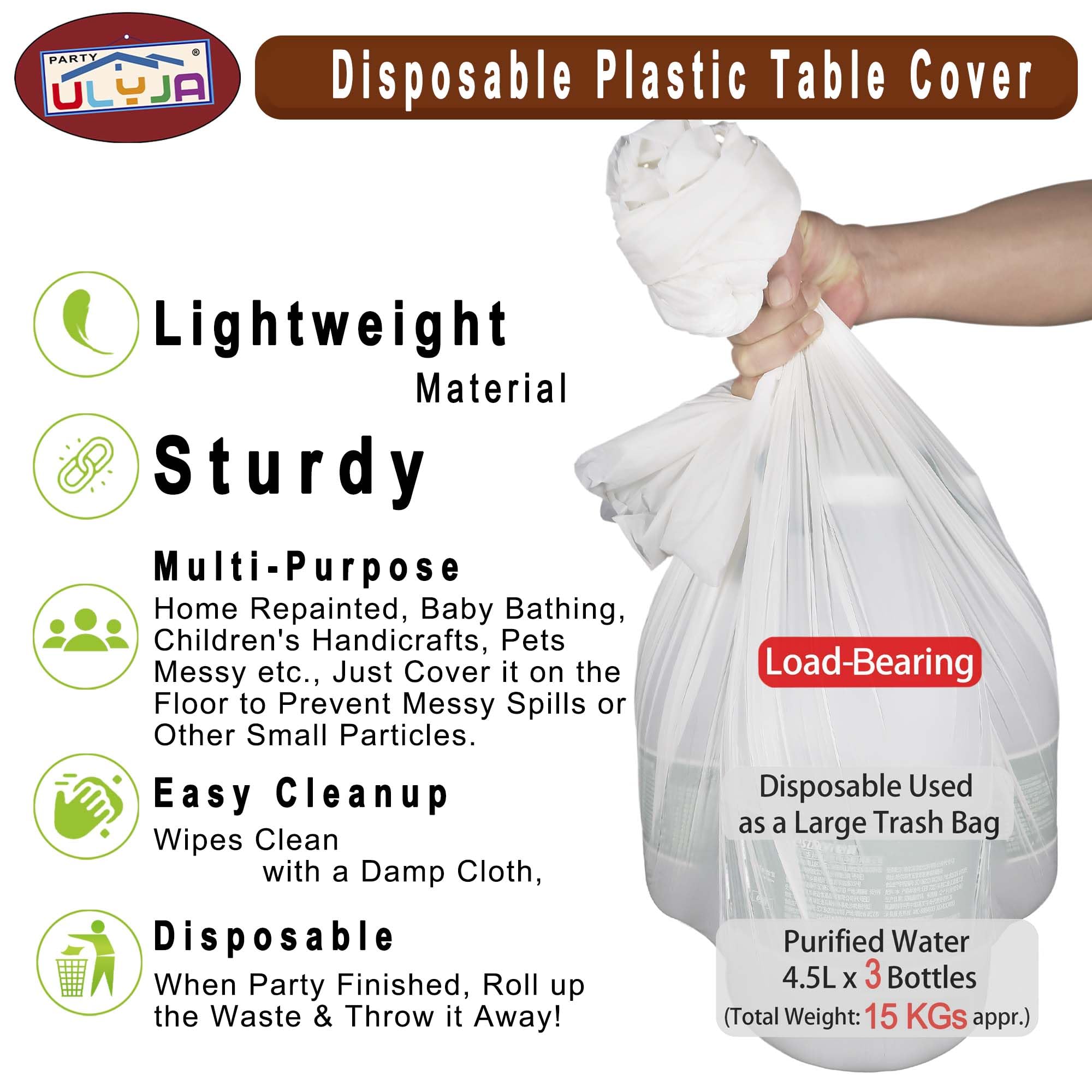 Premium Lime Green Plastic Tablecloths - 3 Pack Disposable Round Table Covers (84 Inches) for Parties, Dining & Kitchen Decor | Waterproof & Easy Clean for Indoor/Outdoor Events