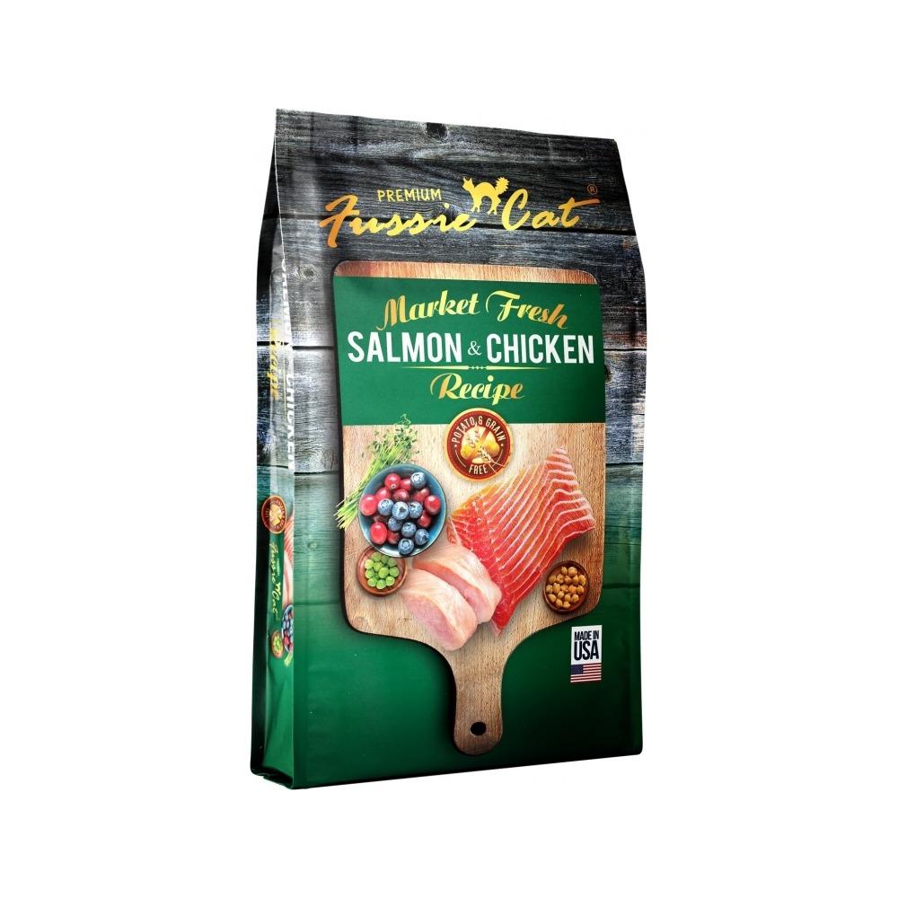 Premium Grain-Free Salmon & Chicken Dry Cat Food - High Protein, Natural Ingredients for Adult Cats - Perfect for Indoor & Outdoor Felines