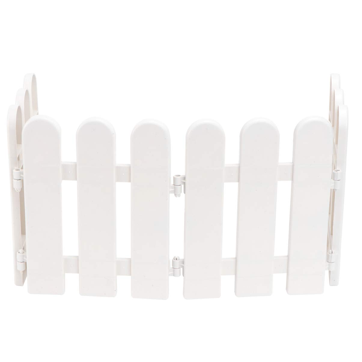 ABOOFAN 10Pcs White Plastic Miniature Fairy Garden Fence - 20X17CM DIY Picket Fence for Dollhouse, Yard, Lawn & Plant Decor | Perfect for Fairy Gardens, Landscape Edging & Home Decoration