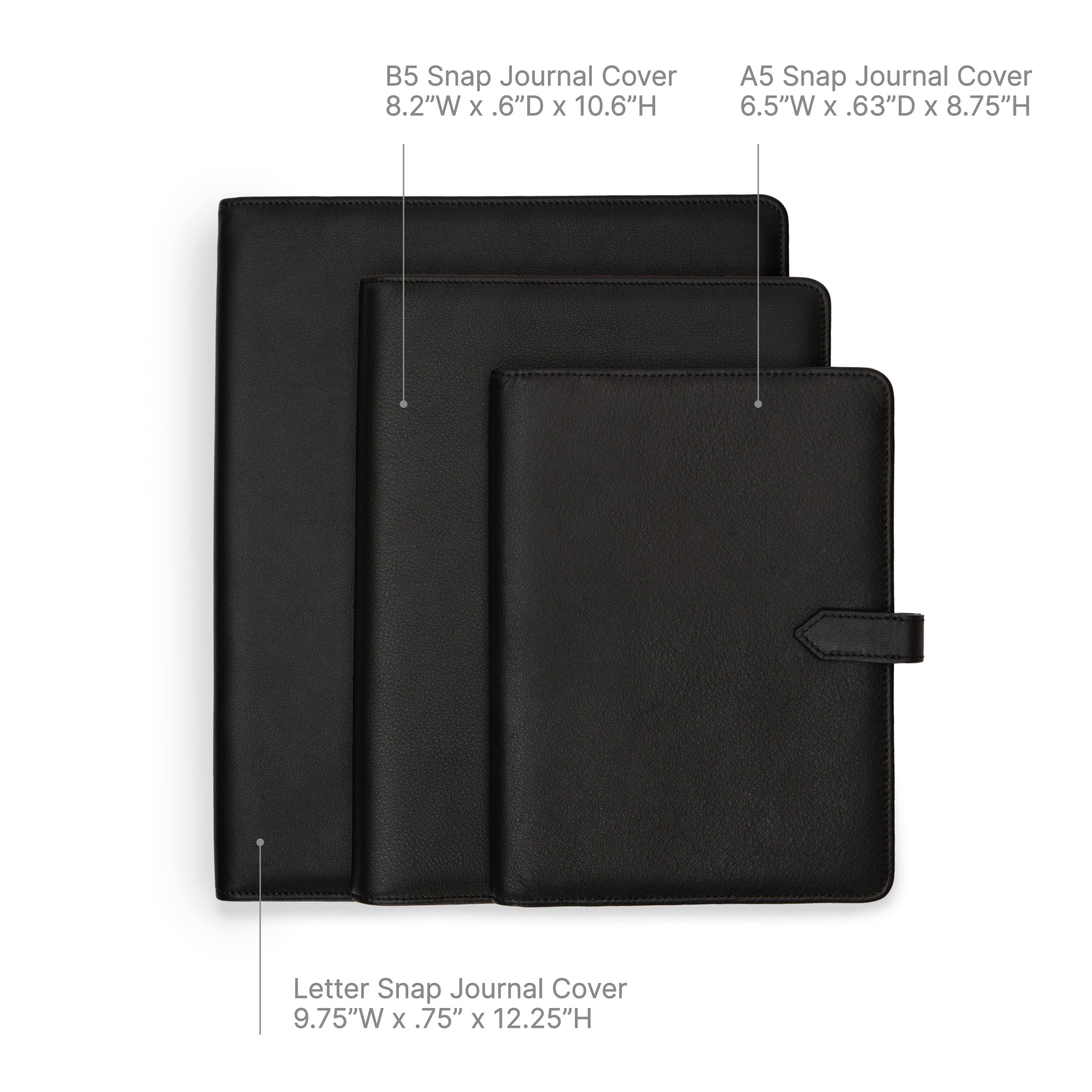 A5 Junior Snap Padfolio in Cognac - Professional Leather Portfolio for Students & Business - Perfect for Meetings, Interviews & School Organization