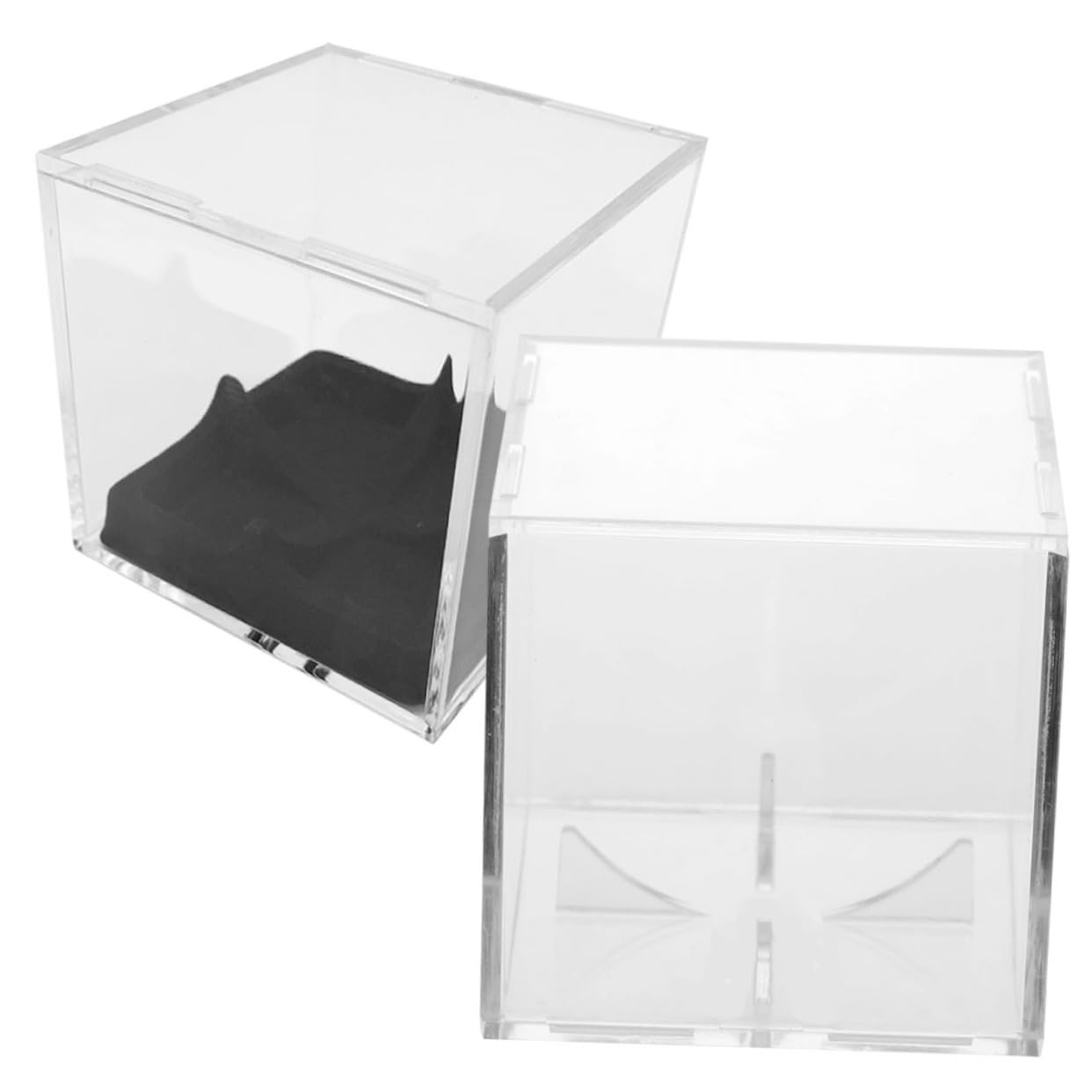 Abaodam 2-Pack Clear Baseball Display Case - Crystal Clear Plastic Box for Softball & Baseball Storage - Perfect for Sports Memorabilia, Collectibles, and Trophy Display at Home or Office