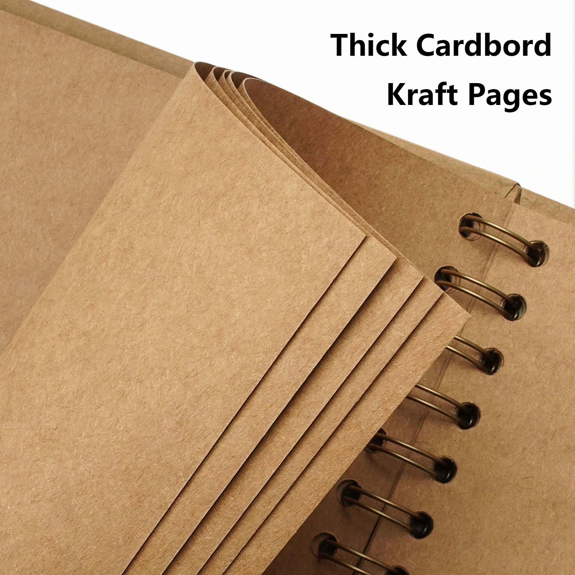 12x12 Inch Scrapbook Album - 40 Page DIY Photo Memory Book for Crafting, Journaling & Gift Giving - Khaki Color