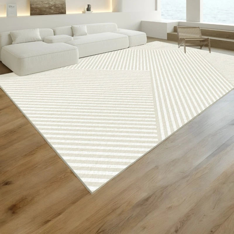 Livia Velvet ZenLife Geometric Area Rug for Living Room - Soft Non-Slip Modern Home Decor for Bedroom, Office & Dorm