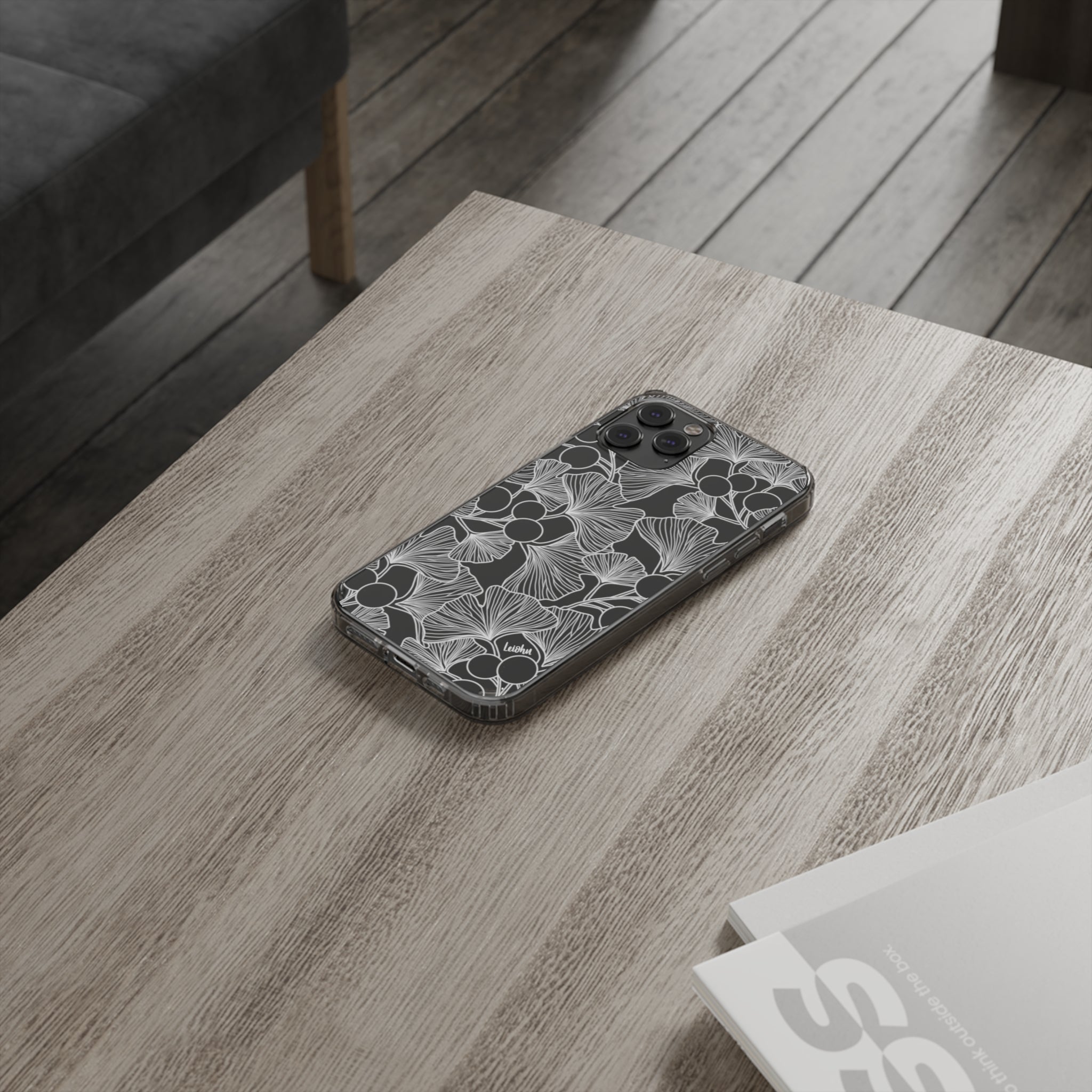 Premium Gingko Clear Phone Case - Slim Protective Cover for iPhone & Samsung - Perfect for Everyday Use, Travel & Outdoor Activities