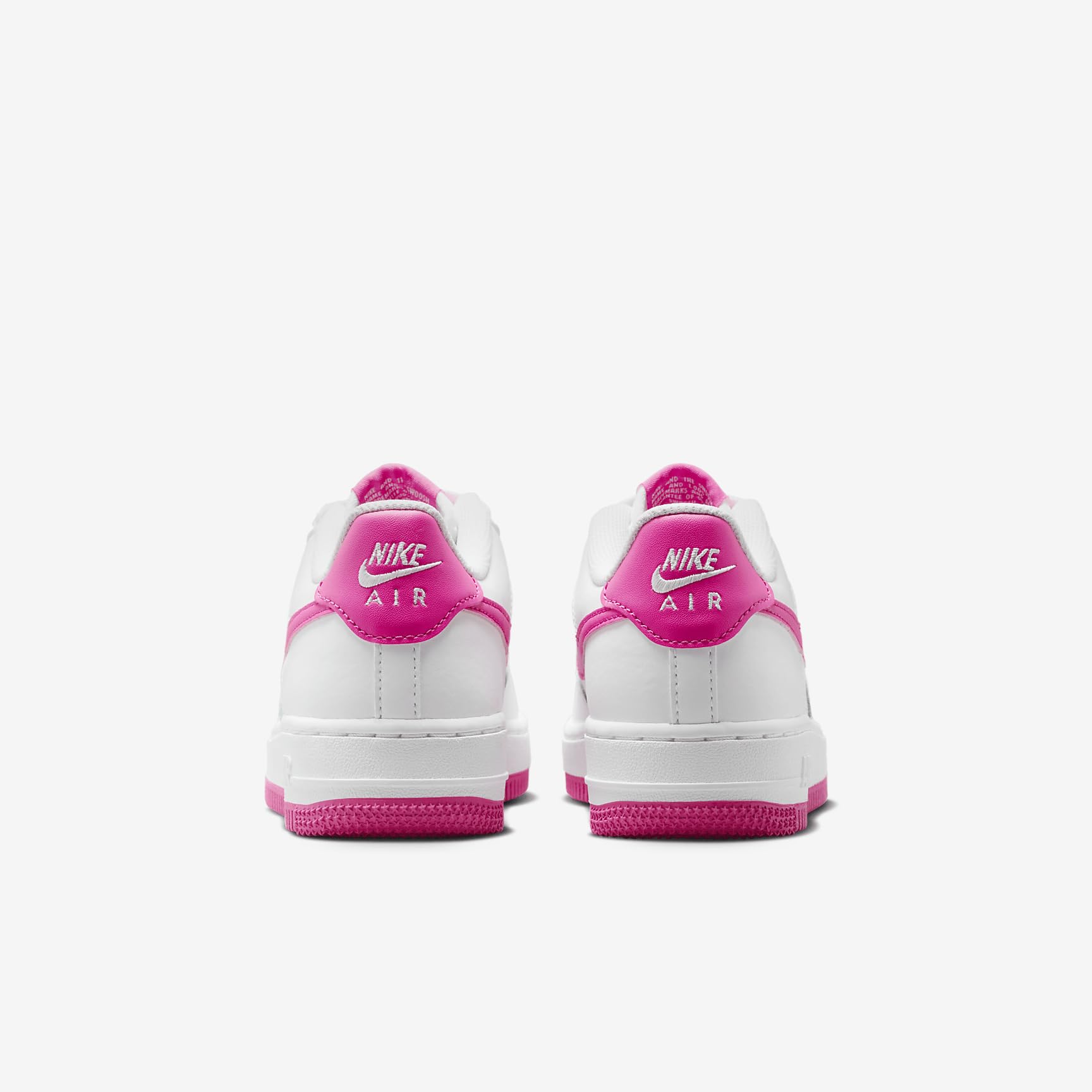 Nike Air Force 1 Big Kids' Shoes - White/Laser Fuchsia (FV5948-102) - Size 4 Big Kid - Perfect for School, Sports & Casual Wear