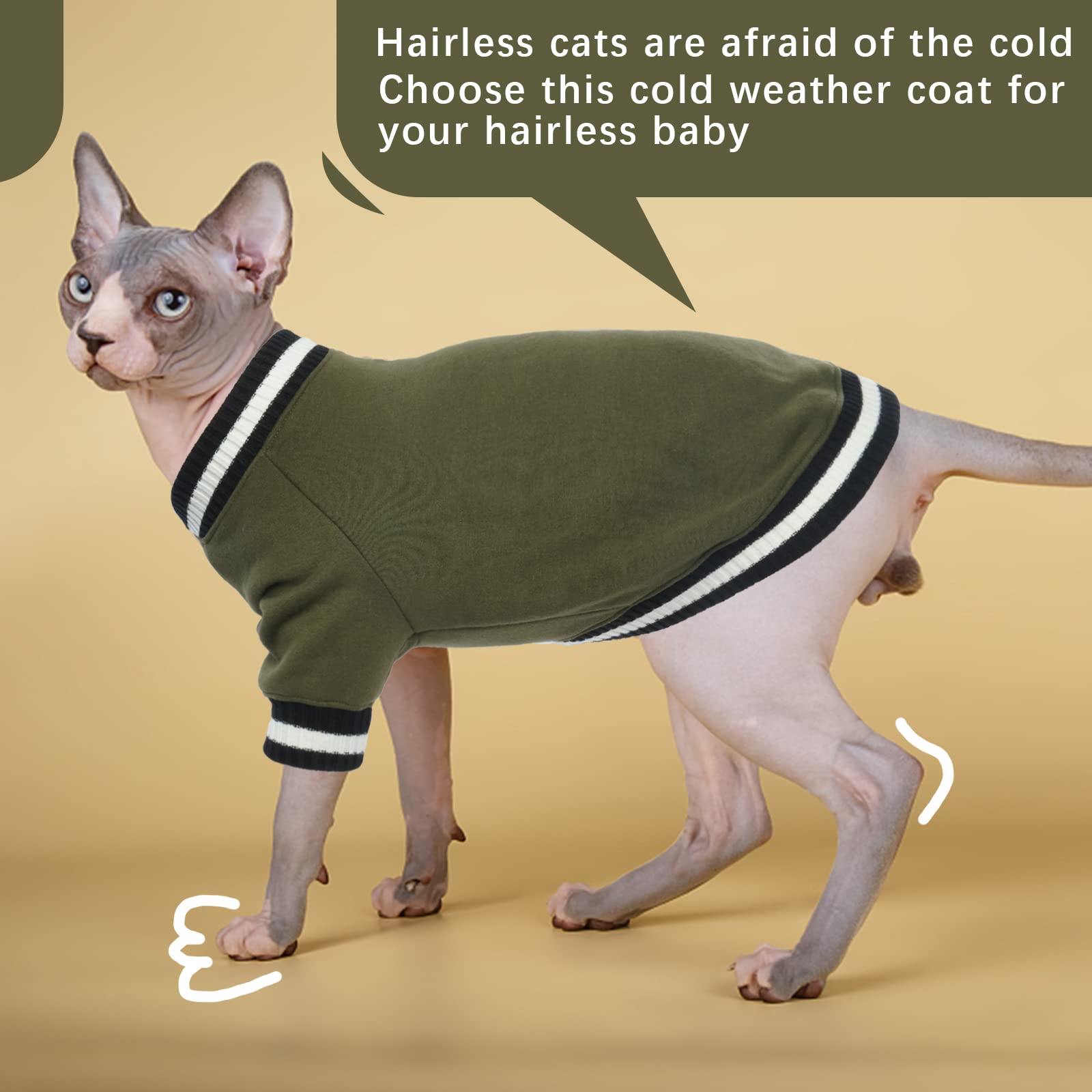 FUAMEY Warm Dog Pullover Sweatshirt - Fleece Winter Sweater for Small & Medium Dogs | Soft Pet Clothes for Puppies | Cute Green Outfit for Doggie Boys & Girls | Perfect for Cold Weather Walks & Indoor Coziness