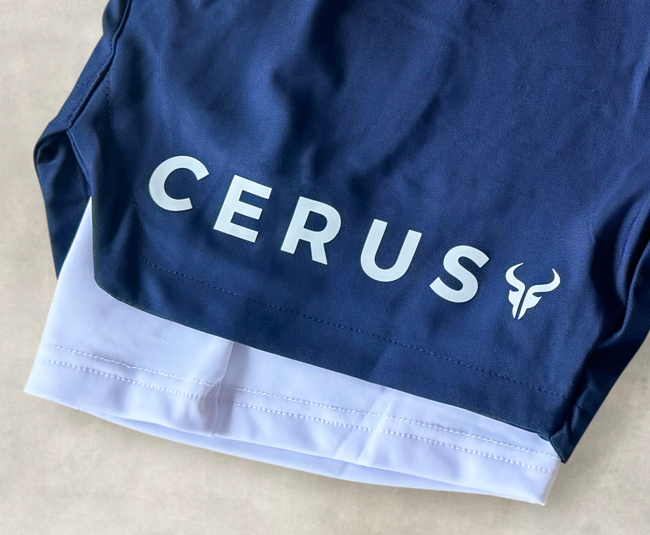 Cerus Navy Apex 2-in-1 Running Shorts with Liner - Men's Athletic Workout Gym Shorts for Running, Training & Outdoor Activities