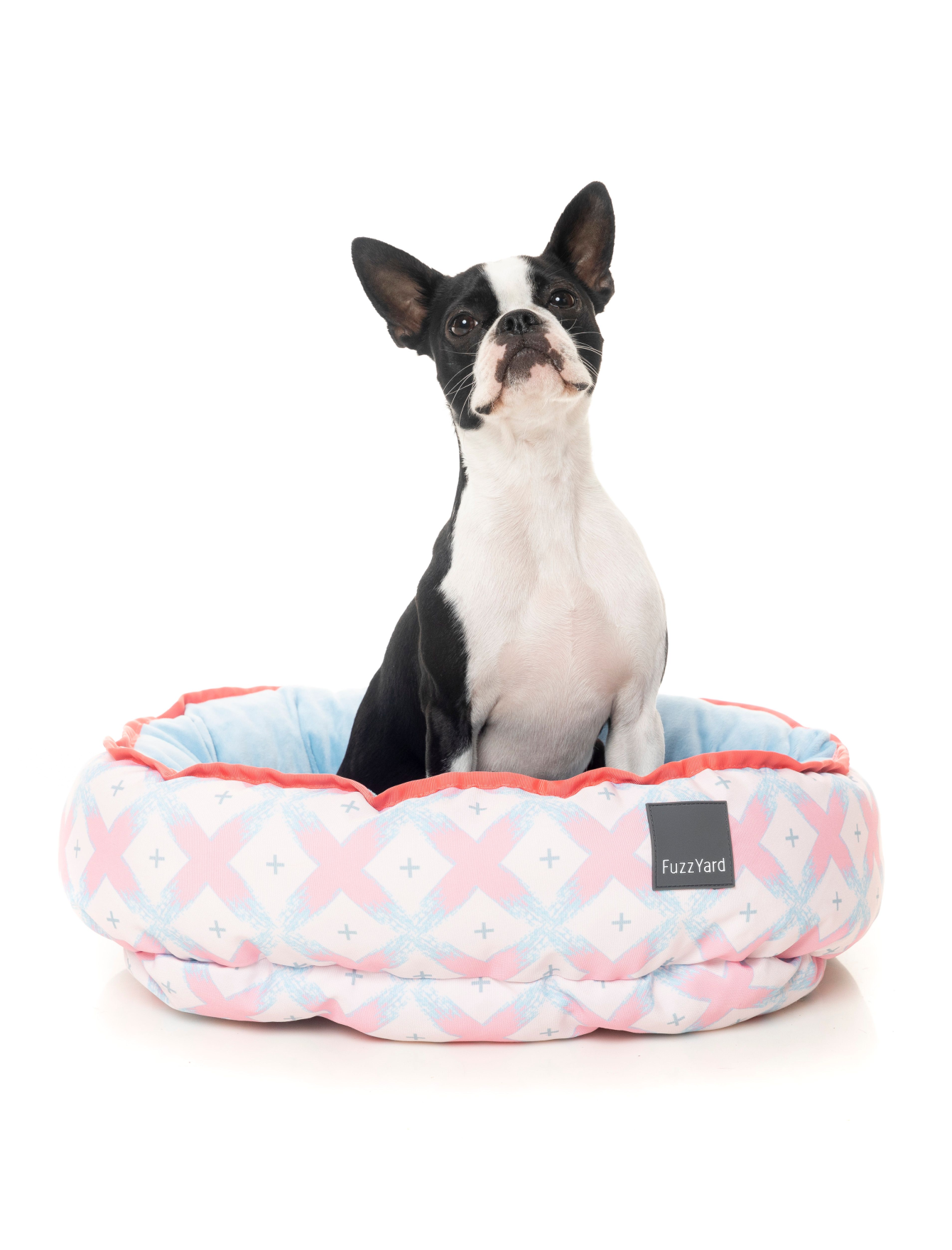 FuzzYard Reversible Dog & Cat Bed - Saatchi Plaid Design | 3 Sizes (Small, Medium, Large) | Cozy Pet Couch for Living Room, Bedroom & Travel