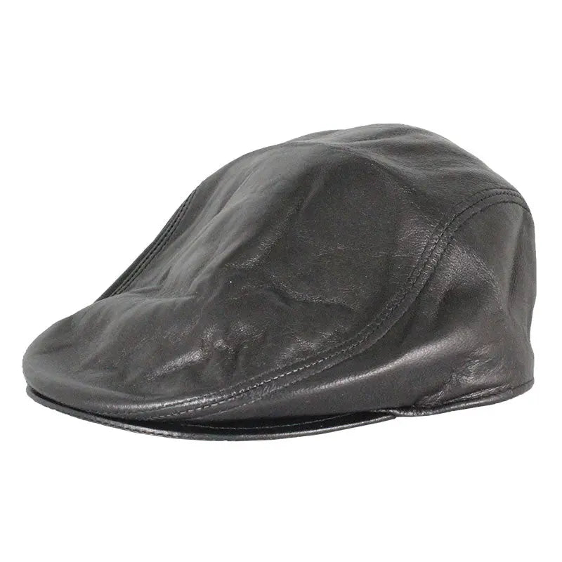 BOL Leather London Flat Cap for Men - Classic Vintage Newsboy Hat - Stylish & Durable for Casual Wear, Outdoor Activities & Fashion Events