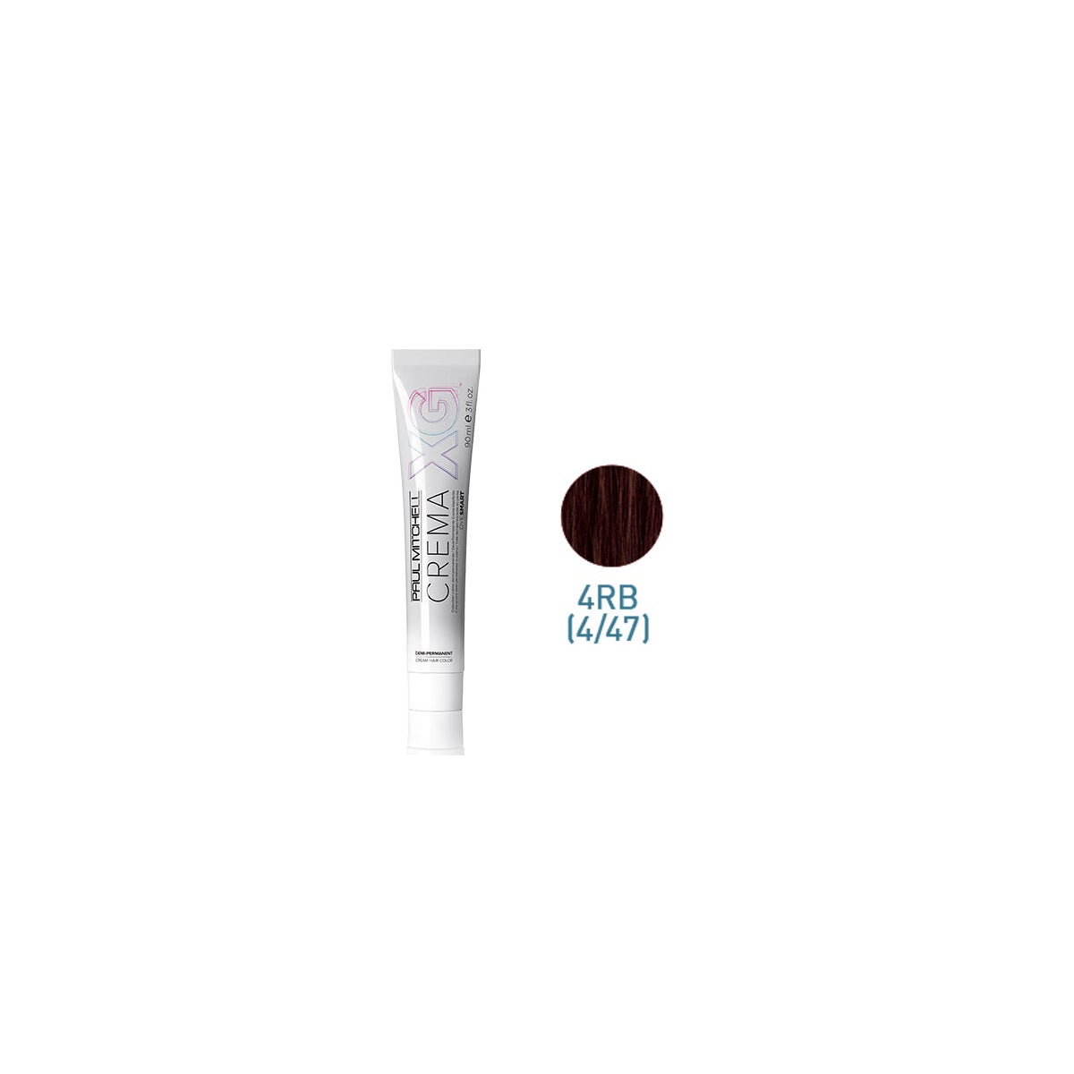 Crema XG Demi 4RB Hair Color Cream - Semi-Permanent Hair Dye for Vibrant, Long-Lasting Color - Perfect for At-Home Hair Coloring & Salon-Quality Results