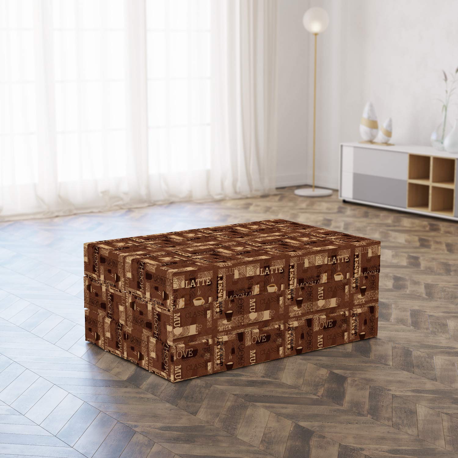 Ambesonne Foldable Coffee Themed Mattress - 74.8