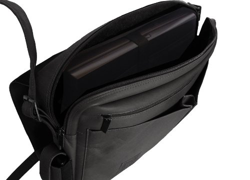 NBA Utah Jazz Black Leather Laptop Messenger Bag for Men & Women - Stylish Work Bag for Office, Business, Travel & School