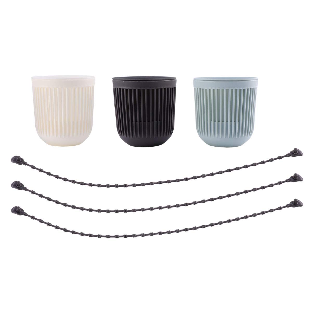 3pcs Hanging Flower Pots - Creative Desktop Planters with Hanging Hook, Small Plant Basin for Indoor Plants, Succulents & Herbs - Perfect for Home, Office, Balcony & Garden Decor
