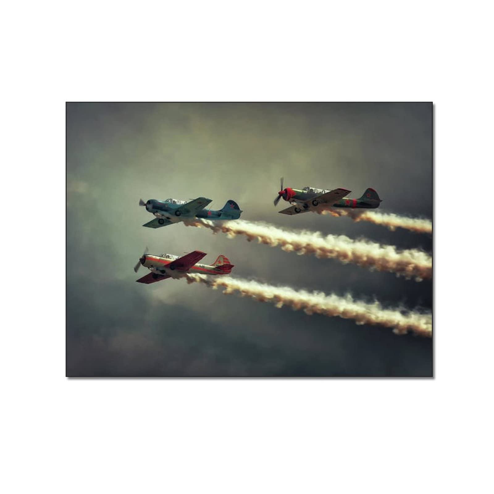 Vintage Aviation Art Posters - Robert Flying Machines Canvas Prints 24x32 Inch (60x80cm) - Retro Wall Decor for Living Room, Bedroom, Office & Kitchen - Perfect for Home Decor, Gifts & Interior Design