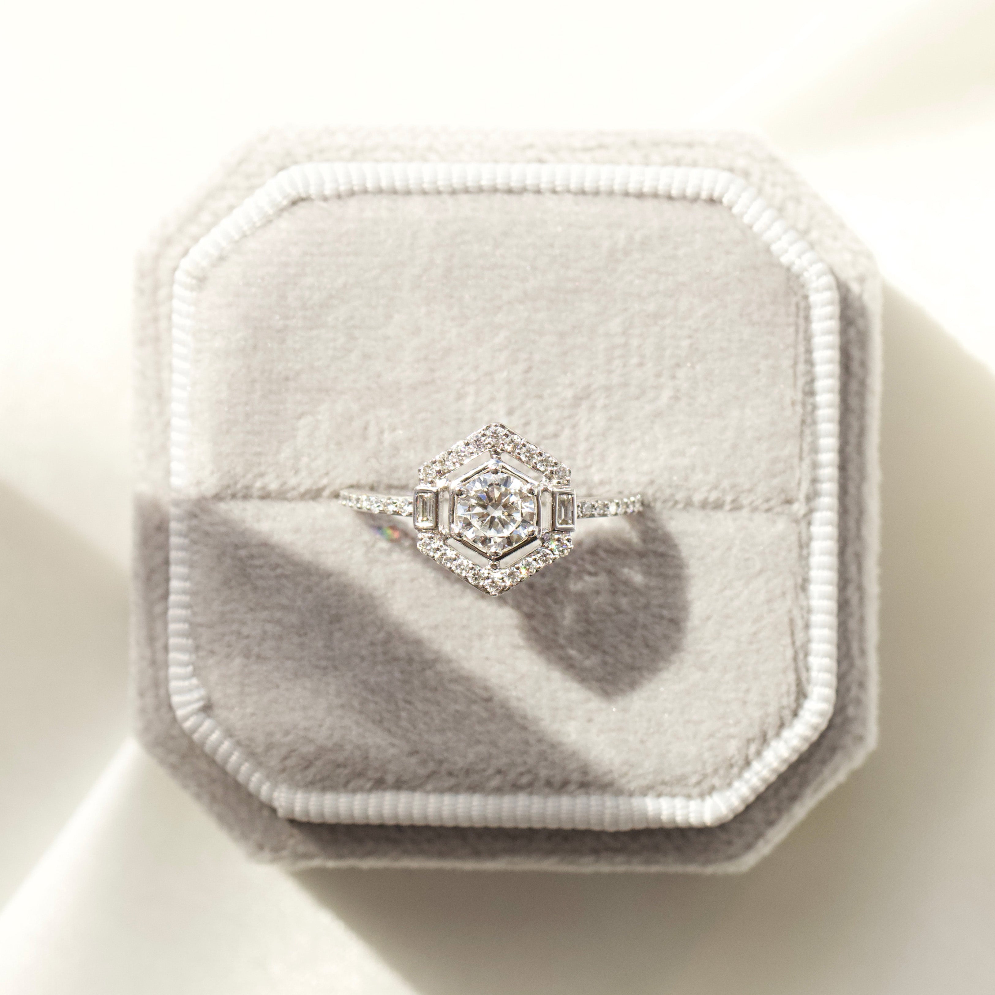 Lab Grown Diamond Ring for Women - UK Size N - Elegant Engagement & Wedding Jewelry for Special Occasions