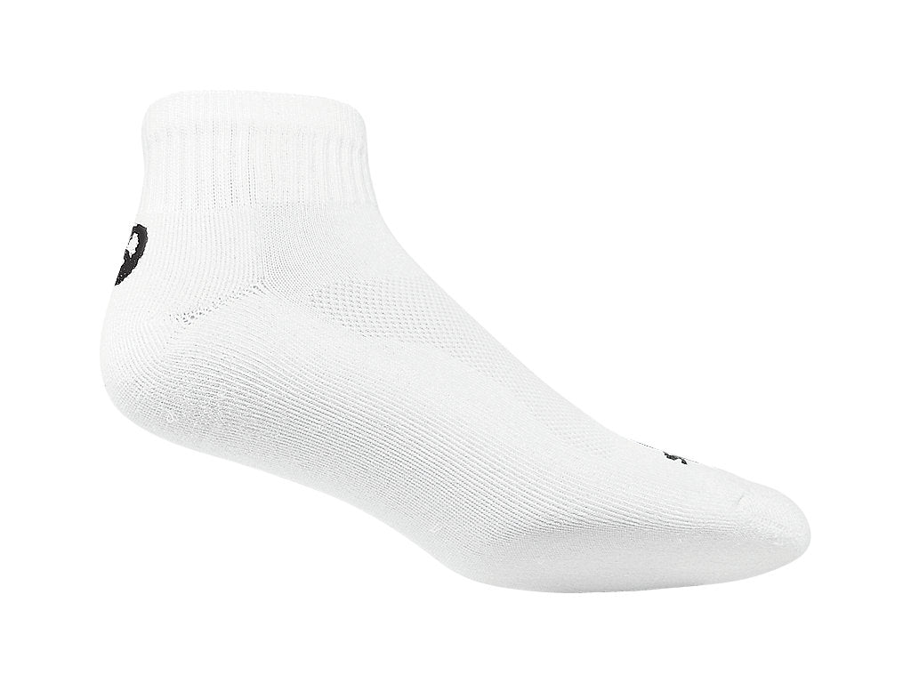 ASICS Cushion Quarter Socks 3-Pack - White | Athletic Running Socks for Men & Women | Comfortable Breathable Workout Socks for Sports, Gym & Daily Wear