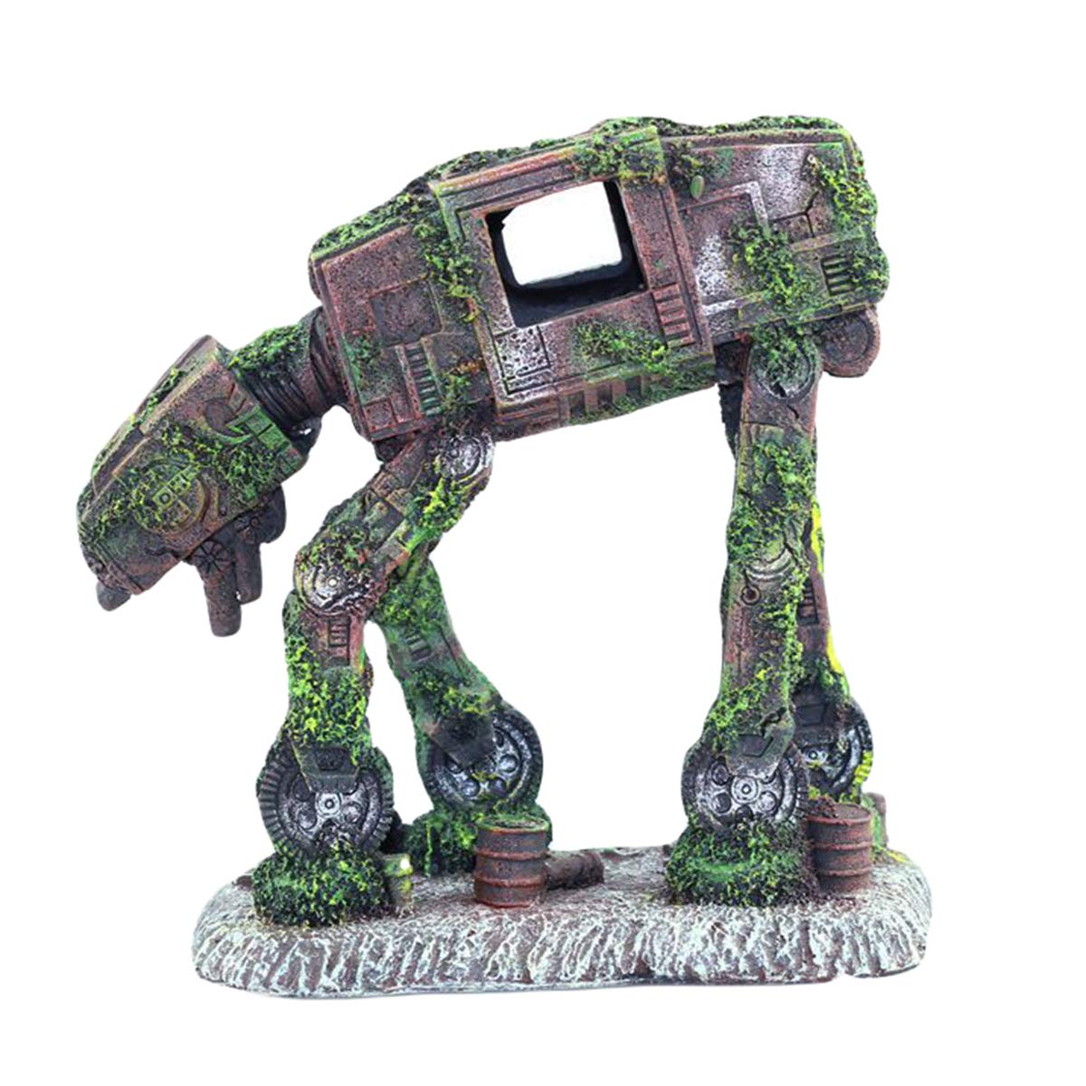 Petyoung Resin Robot Dog Aquarium Decoration - Unique Fish Tank Ornament for Underwater Landscaping | Perfect for Home Aquariums, Office Fish Tanks & Aquatic Pet Habitats