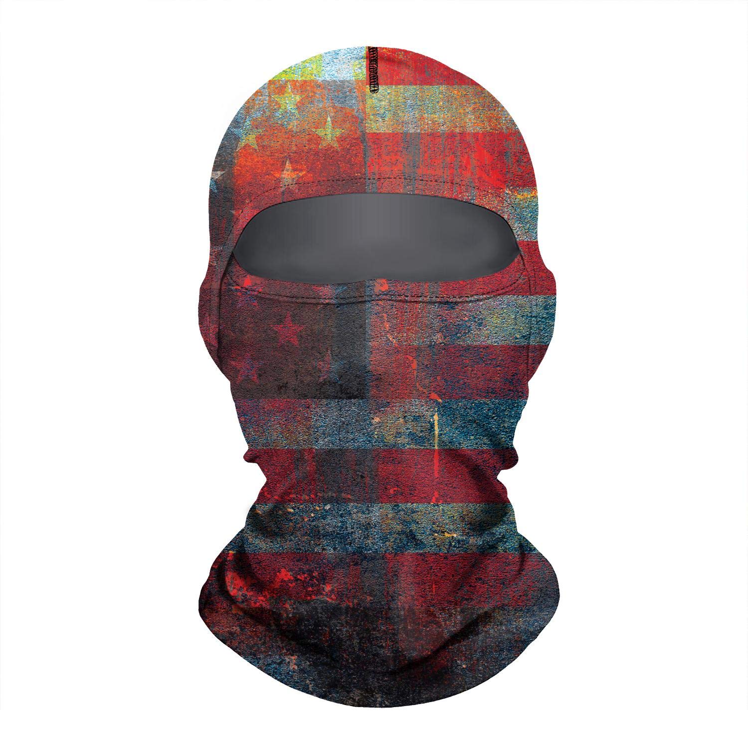 Windproof Unicorn American Flag Print Balaclava Face Mask for Men & Women - Cold Weather Skiing, Motorcycling, Outdoor Sports & Winter Activities