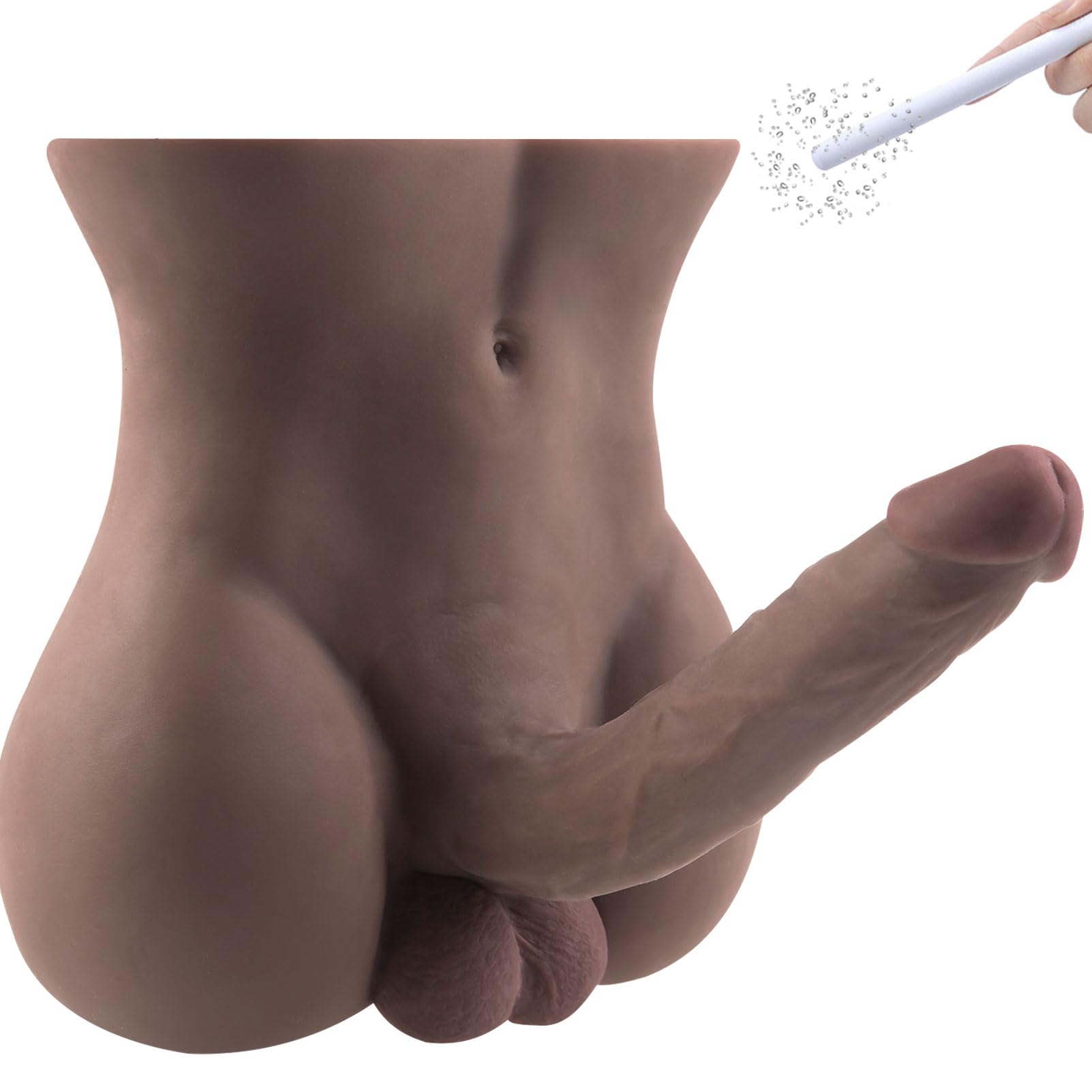 Realistic Black Male Sex Doll with Flexible Dildo & 8in Cock - Tight Anal Hole for Women & Gay Couples - Unisex Masturbator Toy (7lb) - Perfect for Solo Play & Couples Intimacy