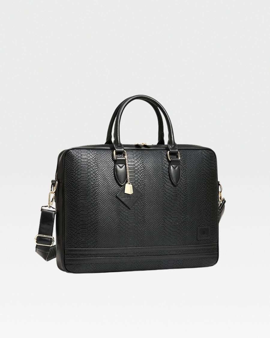 Apollo 1 Black Laptop Bag - Slim & Durable 15.6 Inch Computer Briefcase for Work, Travel & Business Commute