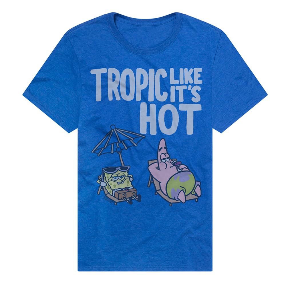 SpongeBob SquarePants Graphic T-Shirt for Adults - Unisex Cotton Ring-Spun Tee - Casual Wear, Gift for Cartoon Fans, Pop Culture Apparel