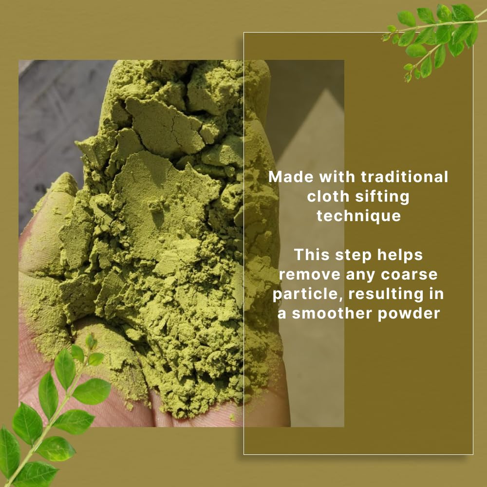 100% Natural Rajasthani Henna Powder for Hair & Body Art | Vriksha Veda Organic Mehandi | Chemical-Free Hair Dye & Tattoo Paste (100g) - Perfect for Bridal Mehndi, Hair Coloring & Temporary Tattoos