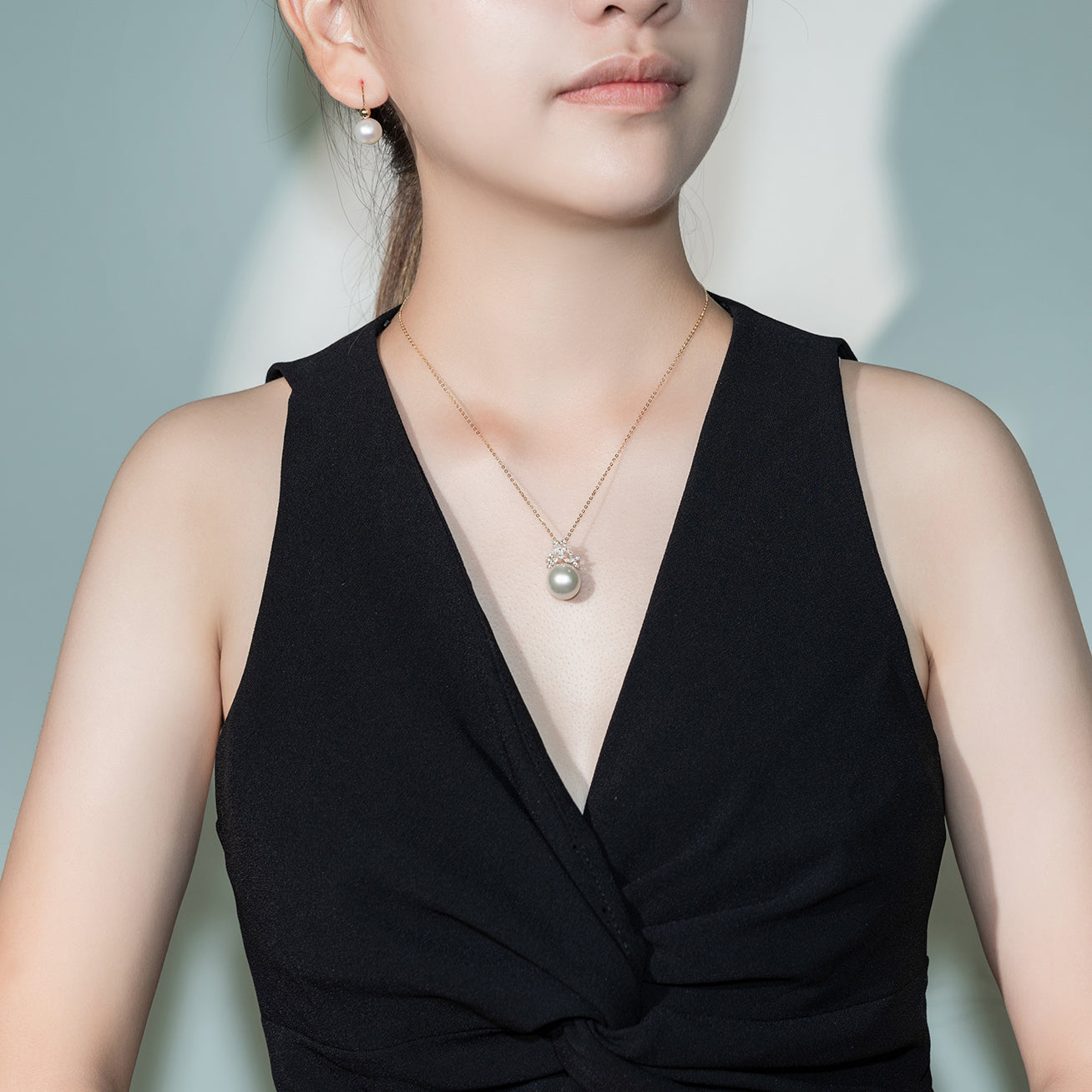 18K Solid Gold Australian White Saltwater Pearl Necklace - Elegant & Timeless Jewelry for Women | Perfect for Weddings, Anniversaries, and Special Occasions