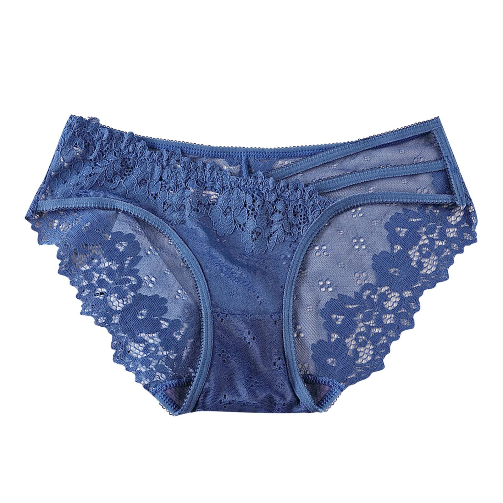 Sexy Low Waist Lace Panties for Women - Irregular Waist Hollow Out VS Briefs with Adjustable Straps in Pink | Perfect for Valentine's Day, Date Night & Lingerie Collection