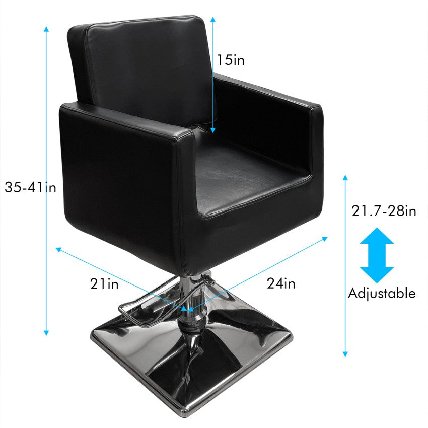 Greenlife Choice Adjustable Hydraulic Styling Chair with Footrest - Salon & Barber Styling Chair for Hairdressing, Makeup, Tattoo & Massage - SC 831