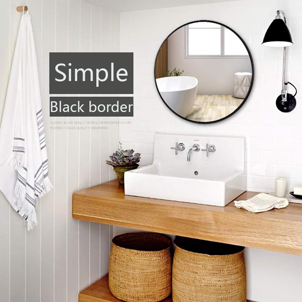 30CM Round Wall Mirror with Metal Frame - Large Vanity Mirror for Bathroom, Living Room & Entryway | Perfect for Shaving, Makeup & Home Decor