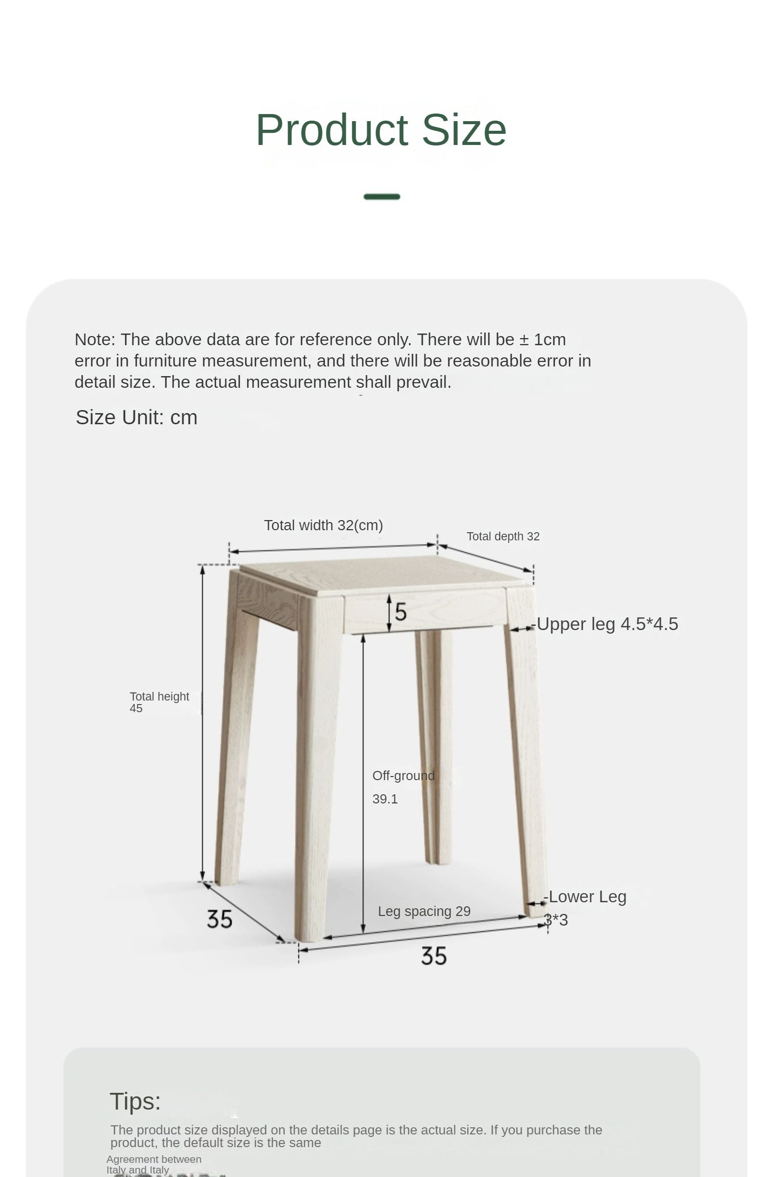 Solid Oak Wood Square Stackable Dining Stool - Sturdy & Space-Saving for Kitchen, Bar, or Dining Room
